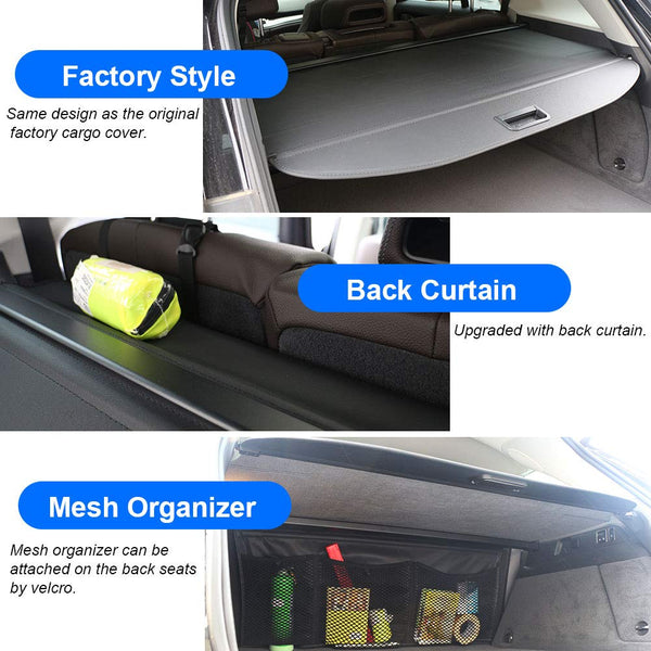 Marretoo retractable cargo cover A compatible with Land Rover Range Rover Sport Accessories 2006-2013